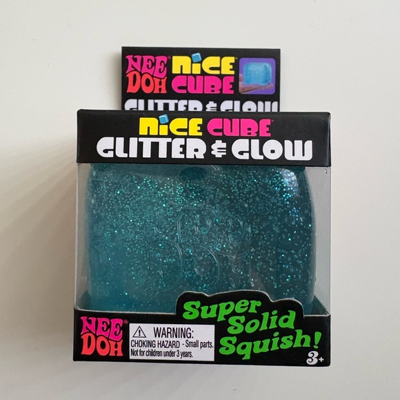 Schylling Other - NeeDoh Nice Cube Glitter & Glow- Blue